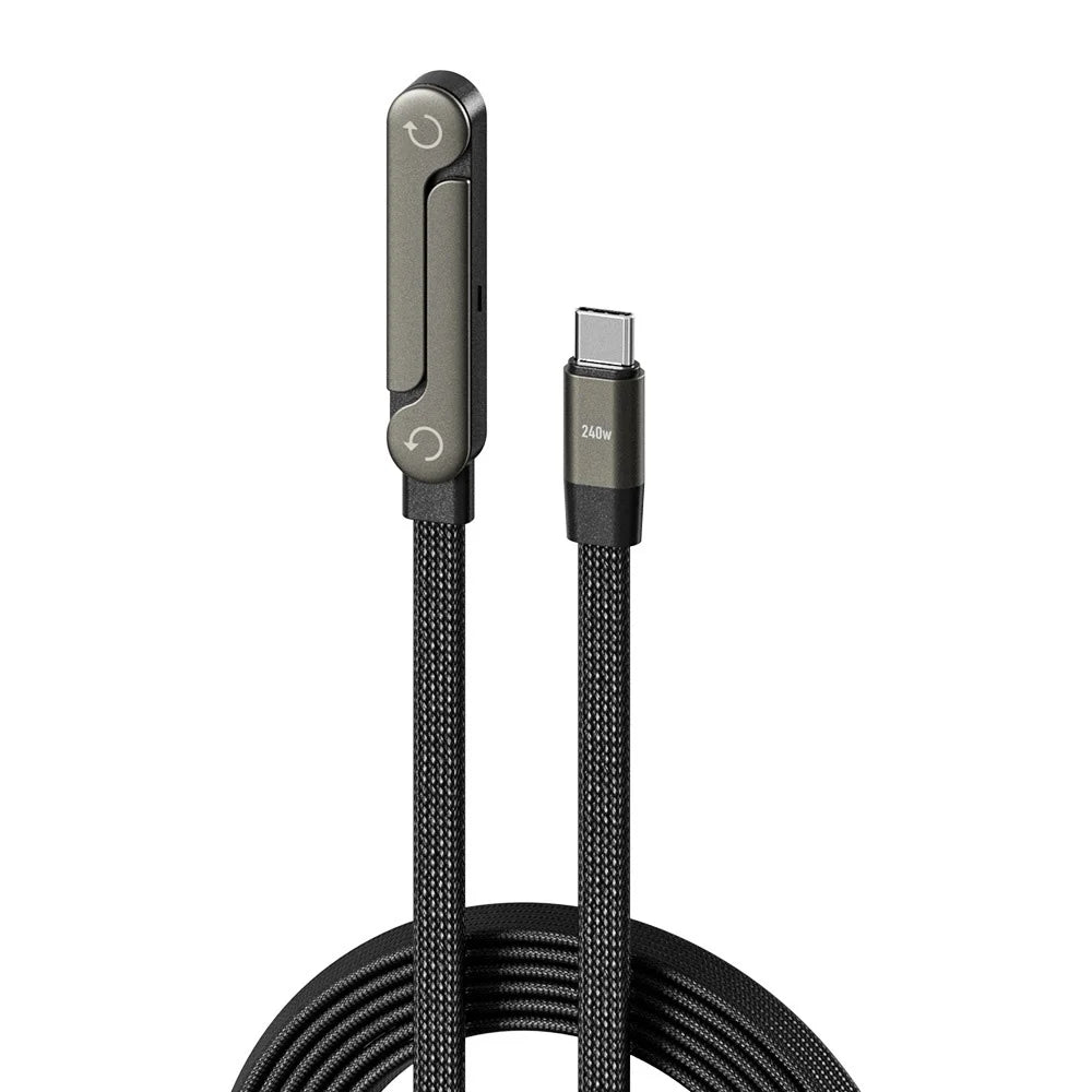 USB-C 240W Kabel mit klappbarem Ständer — Laden & Positionieren in einem